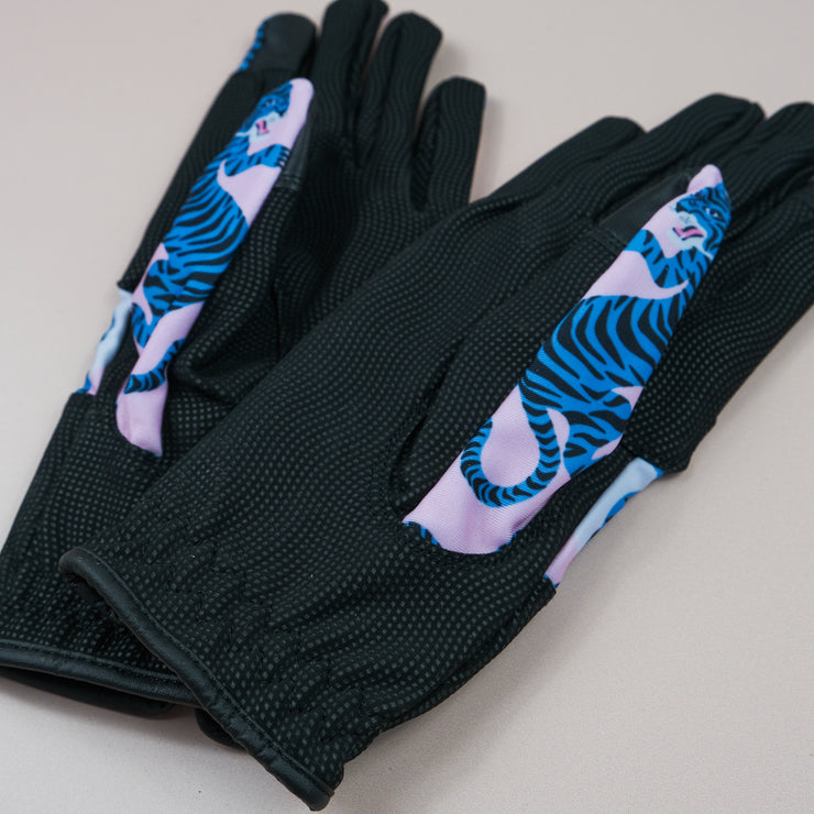 Riding Gloves - Blue Tigers