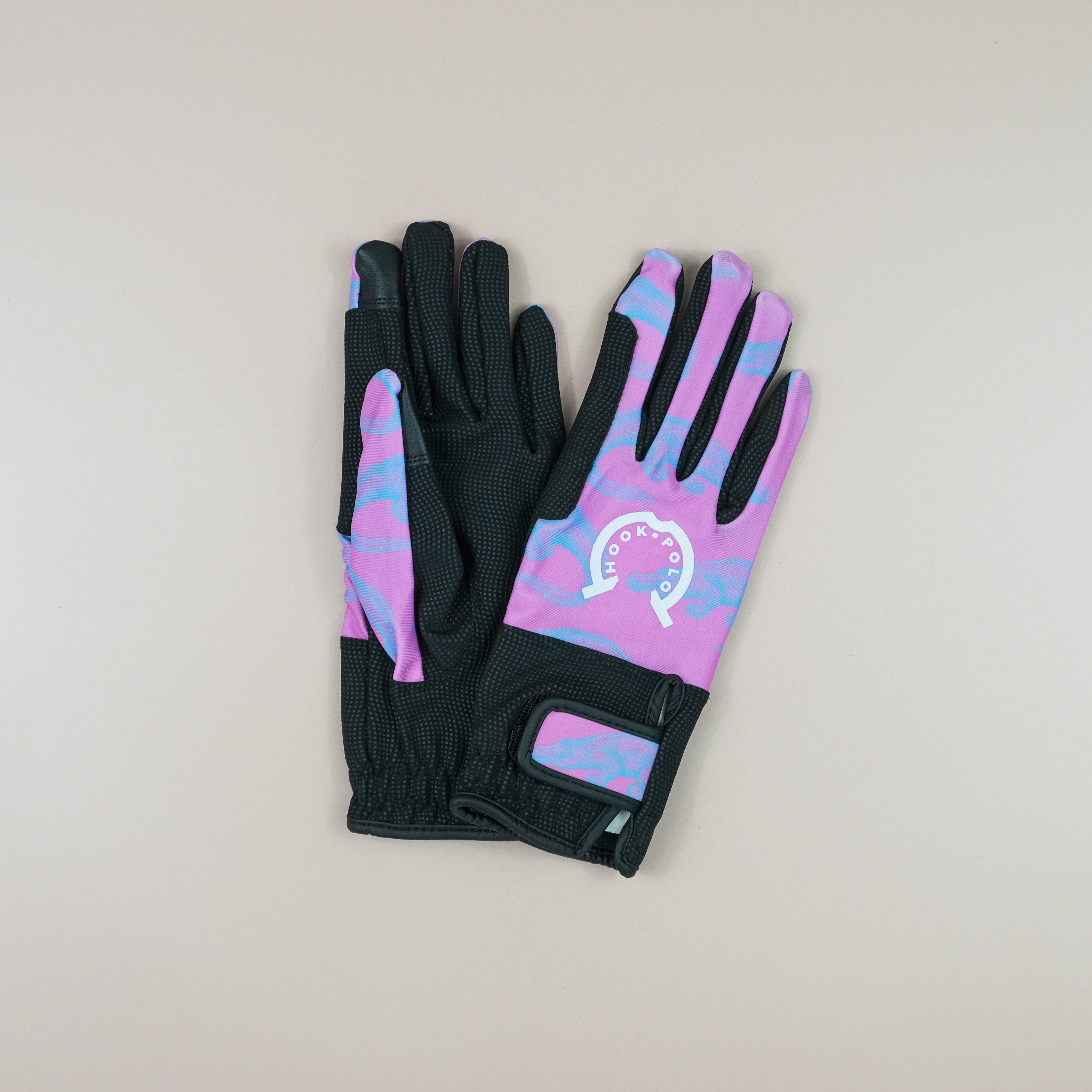 Riding Gloves - Pink Crocodiles