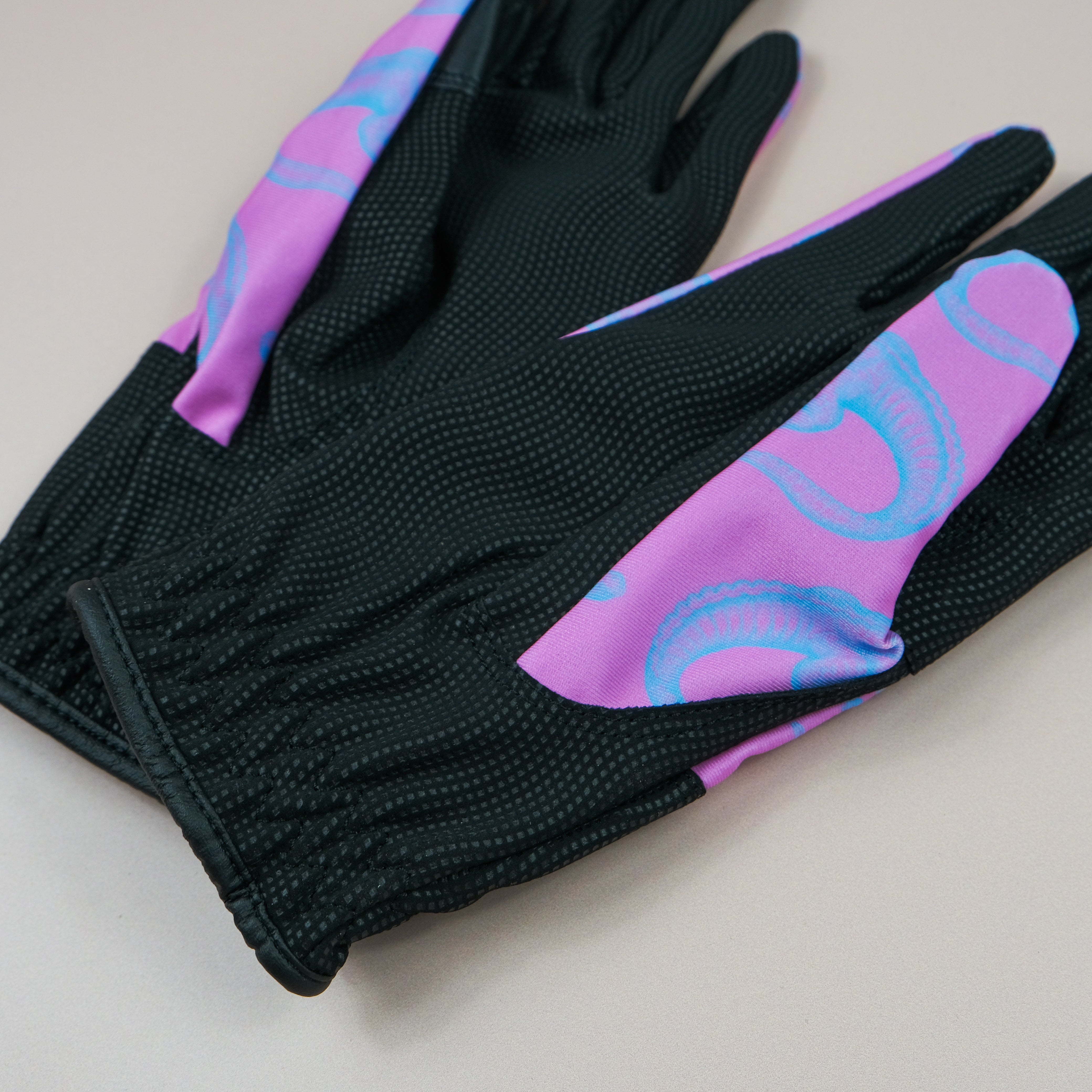 Riding Gloves - Pink Crocodiles