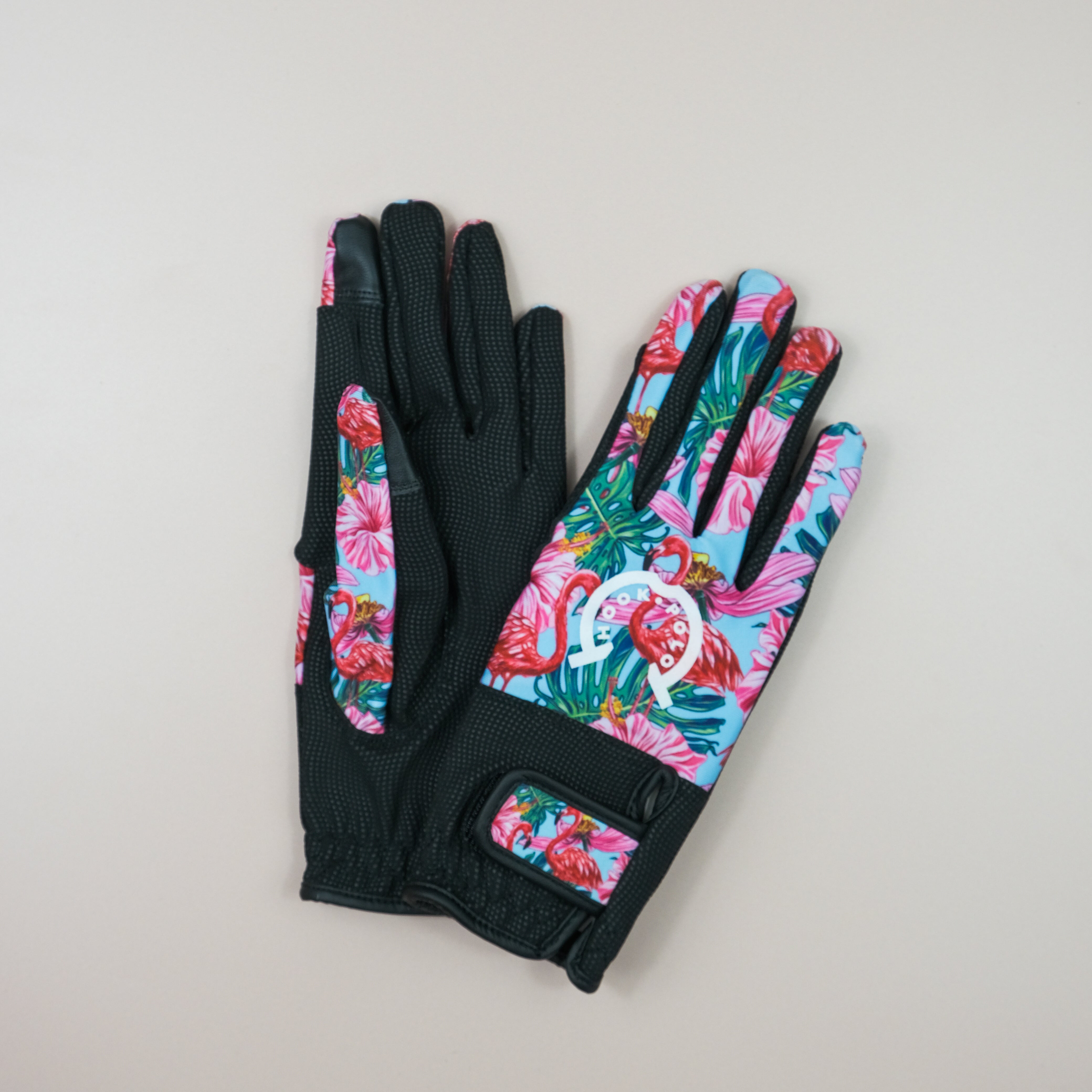 Riding Gloves - Flamingos