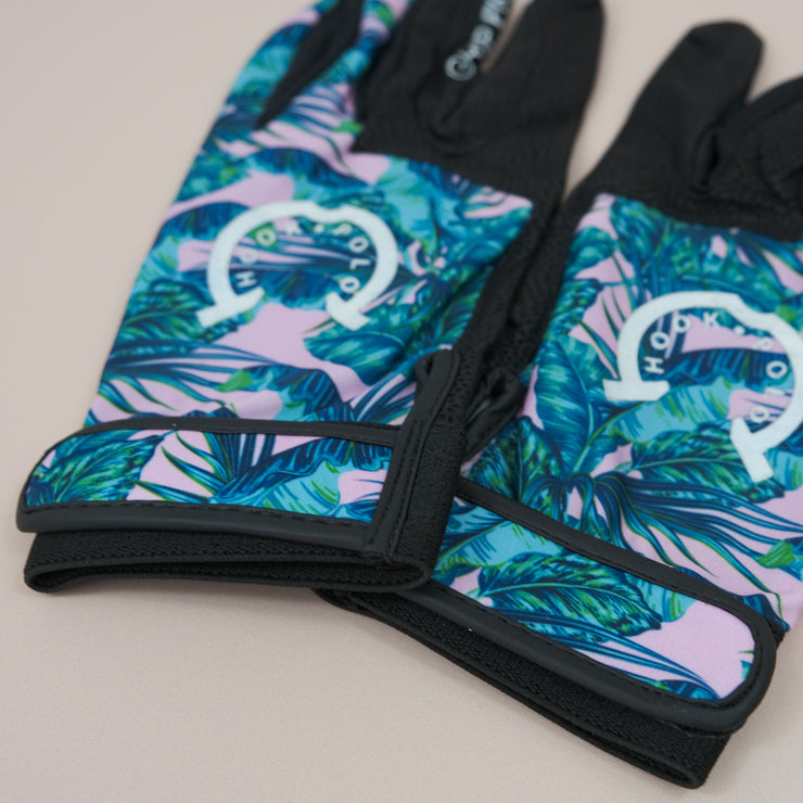 Black Pittards Lightweight Polo Gloves - Jungle Leaf