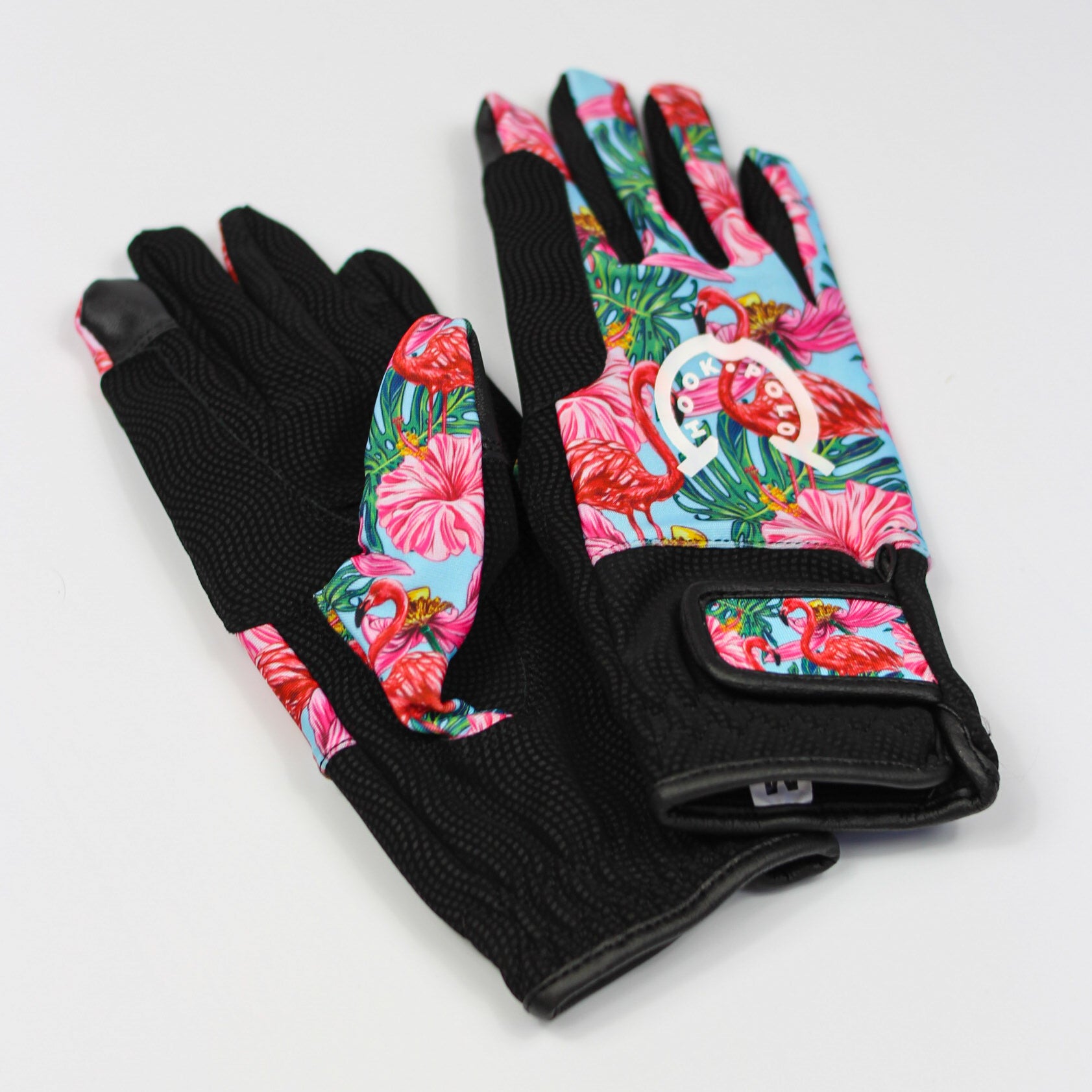 Riding Gloves - Flamingos