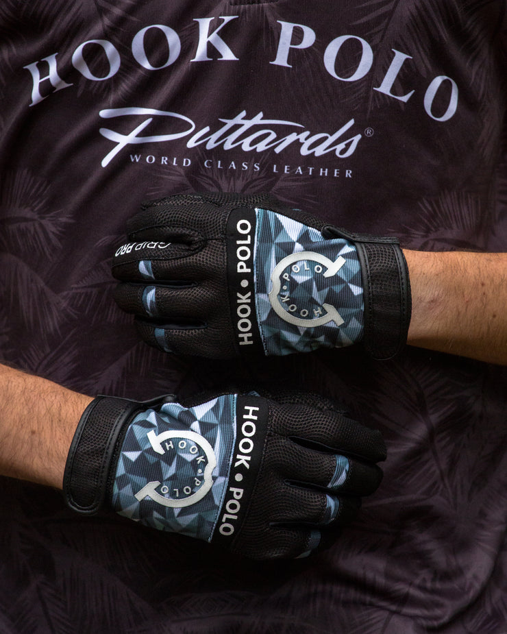 Black Pittards Polo Gloves - Digital Grey
